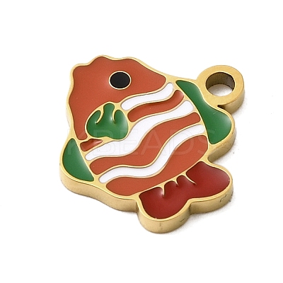304 Stainless Steel Enamel Charms STAS-I336-05G-04-1