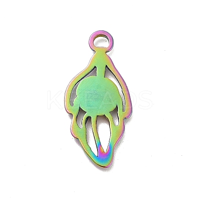 Ion Plating(IP) 304 Stainless Steel Pendant Cabochon Settings STAS-F282-13P-1