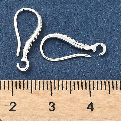 Brass Earring Hooks KK-H532-09S-1
