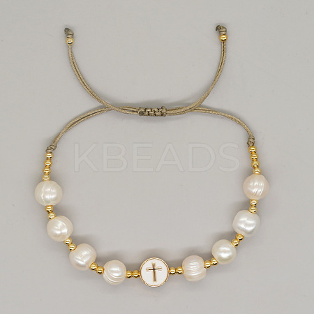 Adjustable Plastic Imitation Pearl Beaded Bracelets XT4203-3-1