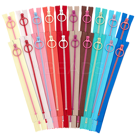 20Pcs 20 Styles Cloth Zippers FIND-PH0027-14-1
