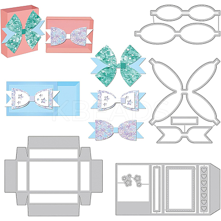 4Pcs 4 Styles Carbon Steel Cutting Dies Stencils DIY-WH0309-810-1