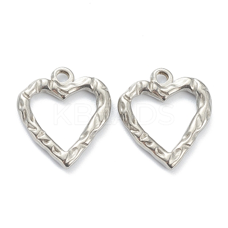Non-Tarnish 304 Stainless Steel Hammered Pendants LS-STAS-P279-09P-1