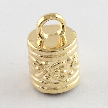 Tibetan Style Alloy Cord Ends TIBE-090-G-NR-1