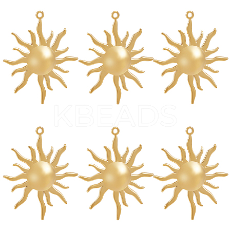 6Pcs Ion Plating(IP) 304 Stainless Steel Pendants STAS-BBC0003-81-1