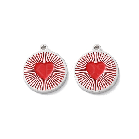 304 Stainless Steel Enamel Charms STAS-M102-23P-01-1