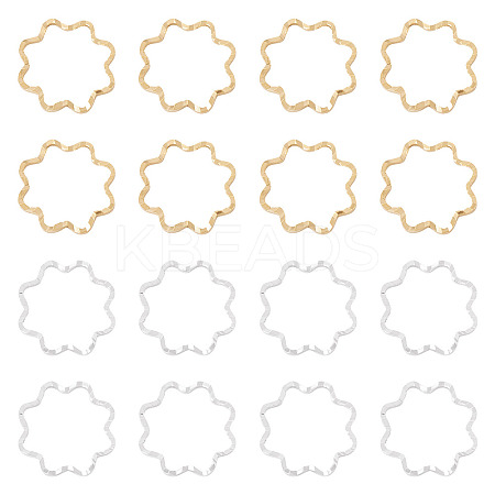 24Pcs 2 Colors Brass Linking Rings KK-TA0003-07-1