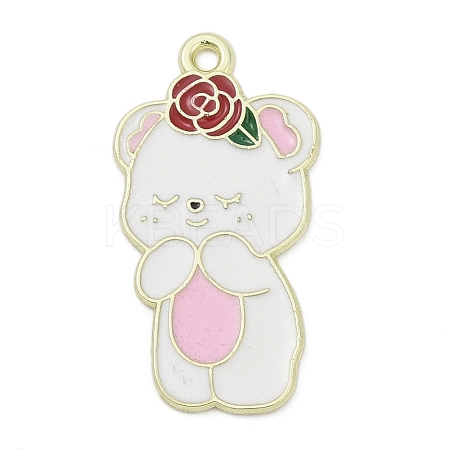 Valentine's Day Alloy Enamel Pendants PALLOY-V001-01B-1