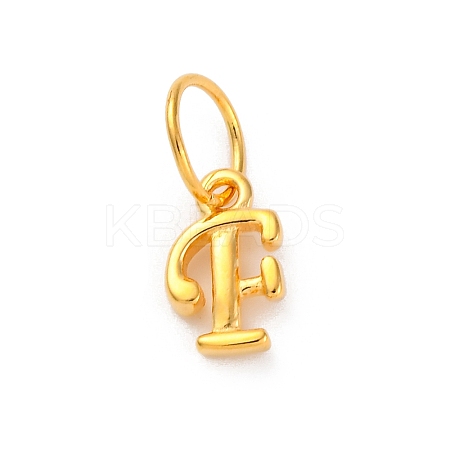 925 Sterling Silver Letter Charms with Jump Rings LS-STER-R008-01G-F-1