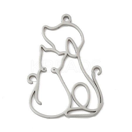 304 Stainless Steel Pendants STAS-F326-19P-1