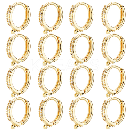 16Pcs Brass Hoop Earring Findings FIND-DC0006-91G-1