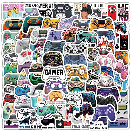100Pcs Game Machine Plastic Waterproof Sticker Labels PW-WG83084-01-1