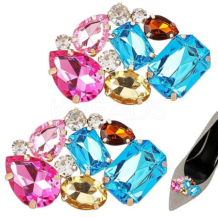 Acrylic & Alloy Shoe Buckle AJEW-WH20033-079B-G-1