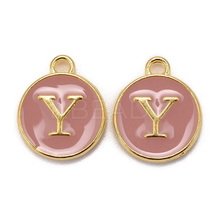 Golden Plated Alloy Enamel Charms ENAM-S118-07Y-1