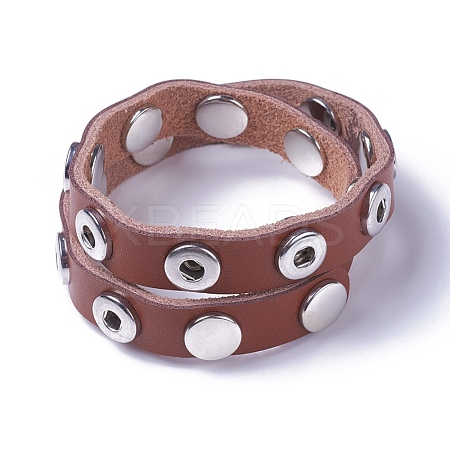 Leather Bracelet Making AJEW-R024-09-1