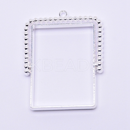 Alloy Open Back Bezel Pendants PALLOY-WH0071-59S-RS-1