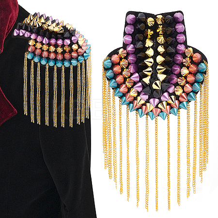 2Pcs Fashionable Tassel Epaulettes AJEW-PH0003-82-1