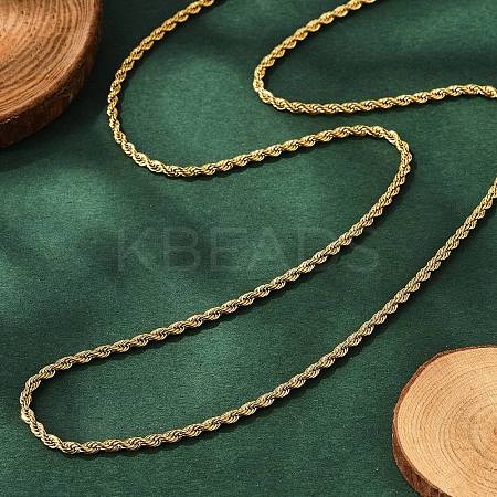 304 Stainless Steel Rope Chain Necklaces NJEW-L167-06B-G-1