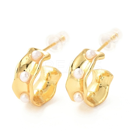Brass Dangle Stud Earrings EJEW-F273-13G-1