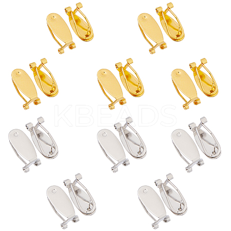 20Pcs 2 Styles Brass Stud Earring Findings KK-HS0001-90-1