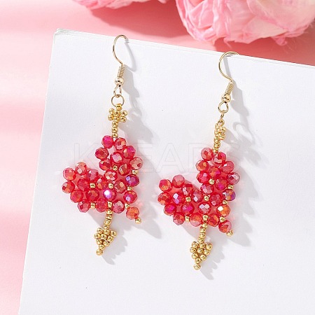 Glass Dangle Earrings EJEW-MZ00688-03-1