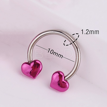 316L Stainless Steel Micro Pave Cubic Zirconia Hoop Nose Rings WG5D603-12-1