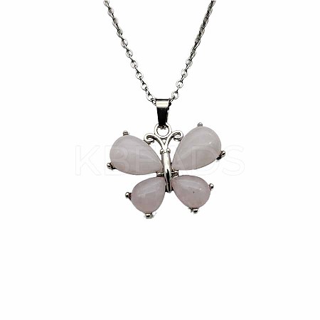 Crystal Butterfly Necklace Pendant Fashion Ornament Minimalist Pendant AM7436-7-1