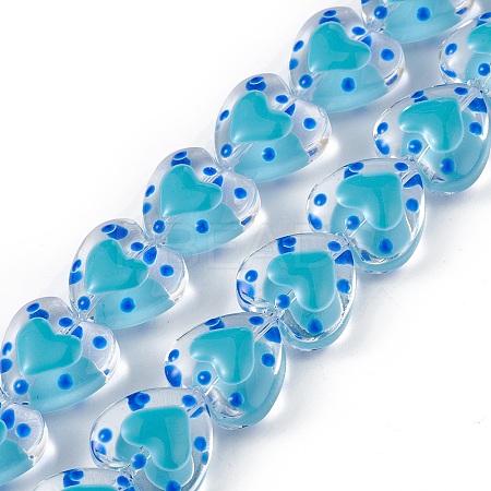 Transparent Glass Beads Strands LAMP-F029-04F-1