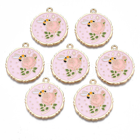 Rack Plating Alloy Enamel Pendants LS-ENAM-N055-047-1