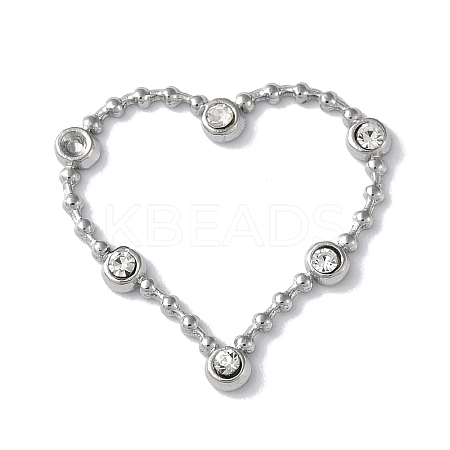 Stainless Steel Color 304 Stainless Steel Rhinestonet Pendants STAS-Q312-02B-P-1