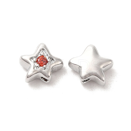 Brass Cubic Zirconia Beads KK-Q773-01P-03-1