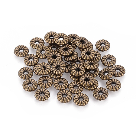 Tibetan Style Spacer Beads TIBEB-LF0720YKG-AB-LF-1