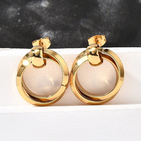 201 Stainless Steel Earrings LS-EJEW-Q026-02G-A-1