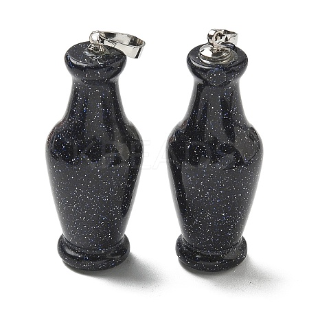 Synthetic Blue Goldstone 3D Pendants G-K385-10P-01-1