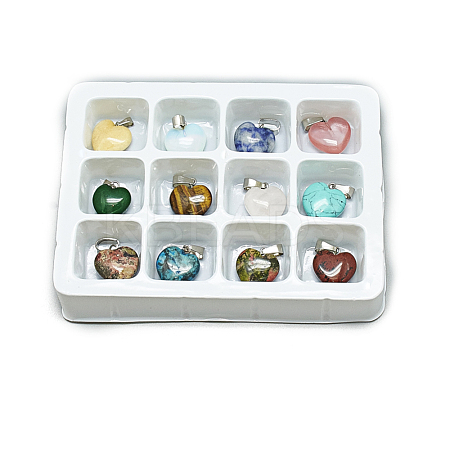 Natural & Synthetic Mixed Stone Pendants G-S293-03-B-1