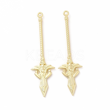 Rack Plating Alloy Big Pendants LS-PALLOY-E025-16G-1