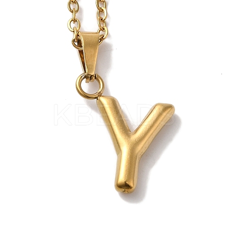 PVD Vacuum Plating 201 Stainless Steel Necklaces NJEW-H033-01G-Y-1