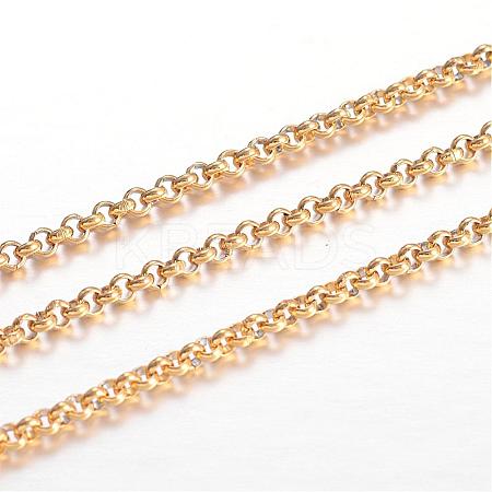 Ion Plating(IP) 304 Stainless Steel Rolo Chains CHS-P001-11G-1MM-1