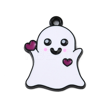 Halloween Theme Spray Painted Alloy Enamel Pendants PALLOY-D029-01D-RS-1