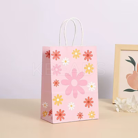 Rectangle with Sunflower Pattern Paper Gift Bags CARB-L012-01E-1