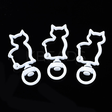 Spray Painted Eco-Friendly Alloy Swivel Snap Hooks Clasps PALLOY-T080-16M-NR-1