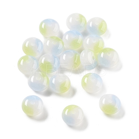 Two Tone Transparent Resin Beads RESI-S013-01D-1