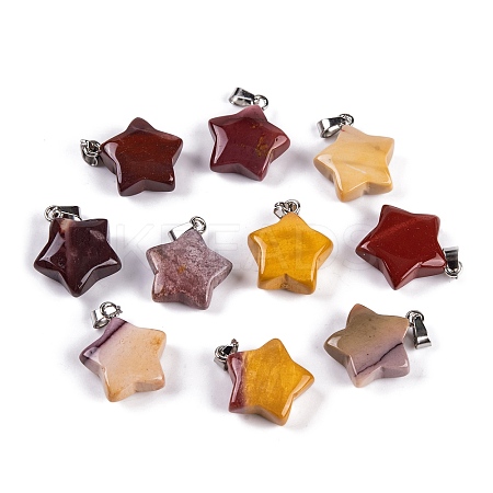 Natural Mookaite Pendants G-Q172-09P-06-1