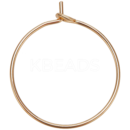20Pcs Brass Hoop Earrings Findings KK-BBC0001-89B-1