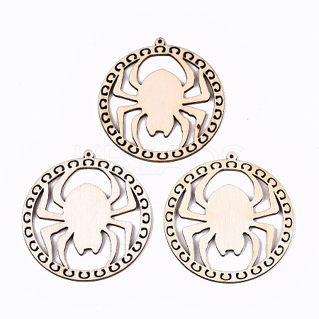 Undyed Natural Wooden Big Pendants LS-X-WOOD-N007-076-1