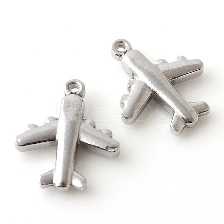 Tarnish Resistant 201 Stainless Steel Airliner Pendants X-STAS-Q195-103-1