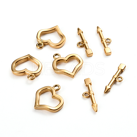 Ion Plating(IP) 304 Stainless Steel Toggle Clasps STAS-D142-02A-G-1