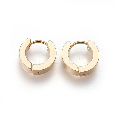 304 Stainless Steel Huggie Hoop Earrings EJEW-O087-09A-1