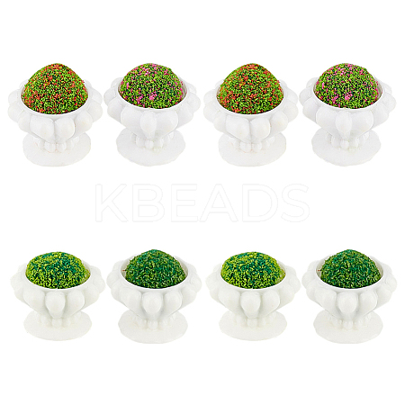 8Pcs 4 Styles Resin Simulated Flower Bed AJEW-GO0001-71-1