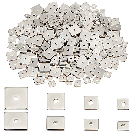400Pcs 4 Styles 304 Stainless Steel Spacer Beads STAS-PH0019-77-1